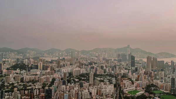 Hong Kong Kowloon Şehri Şehir Güzelliği Konik Örtüsü Eylül 2023 — Stok fotoğraf