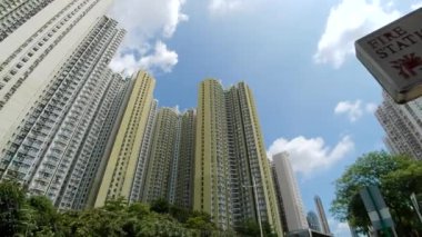 Hong Kong - 28 Eylül 2023 Un Chau Estate, Kowloon 'un Kalbinde Canlı Bir Topluluk 
