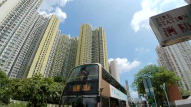 Hong Kong - 28 Eylül 2023 Un Chau Estate, Kowloon 'un Kalbinde Canlı Bir Topluluk 