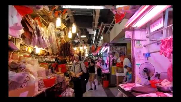 Hong Kong Września 2023 Targ Tai Kiu Poznawanie Lokalnych Smaków — Wideo stockowe