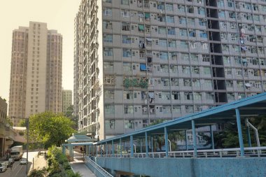 Wang Tau Hom Malikanesi manzarası. Uzakta 29 Eylül 2023