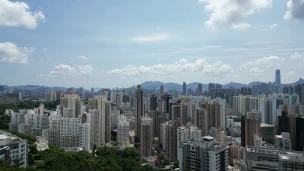 Гонконг Сентября 2023 Года Чунг Ван Жилой Район Гонконга — стоковое видео