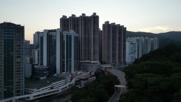 Hong Kong Září 2023 Vzrušující Městský Střed Srdci Tsuen Wan — Stock video