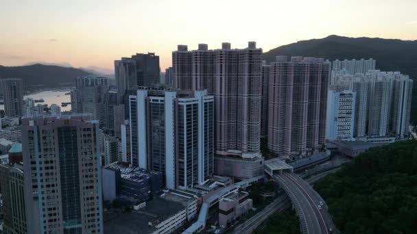 Hong Kong Septiembre 2023 Centro Urbano Corazón Tsuen Wan — Vídeo de stock