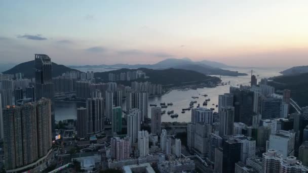 Hong Kong Září 2023 Vzrušující Městský Střed Srdci Tsuen Wan — Stock video