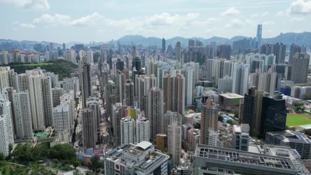 Hong Kong September 2023 Cheung Sha Wan Hongkongs Bostadsområde — Stockvideo
