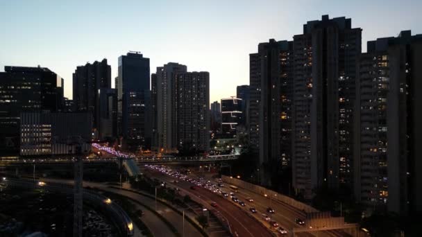 Hong Kong Září 2023 Prince Edward Road East Roadscape — Stock video
