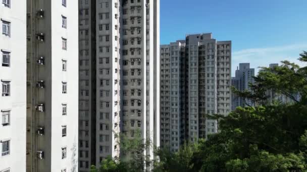Hong Kong September 2023 Residential Building Wong Tai Sin — Stock Video