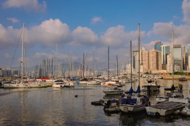 Hong Kong Causeway Körfezi Tayfun Sığınağı Ekim 12023