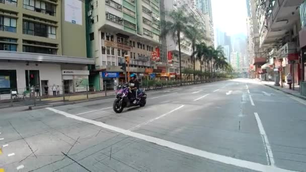 Hong Kong October 2023 Street View Wan Chai Hong Kong — Stock Video