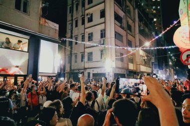 28 Eylül 2023, Hong Kong 'daki Tai Hang Ejderha Dansı.