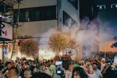 28 Eylül 2023, Hong Kong 'daki Tai Hang Ejderha Dansı.