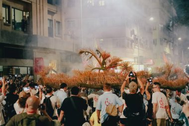 28 Eylül 2023, Hong Kong 'daki Tai Hang Ejderha Dansı.