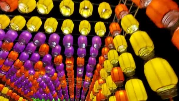 Hong Kong October 2023 Lantern Festival Tung Chung Promenade Hong — Stock Video