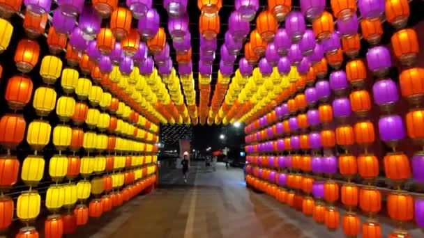 2023年10月4日 香港のタング チャング プロムナードのランタン フェスティバル — ストック動画