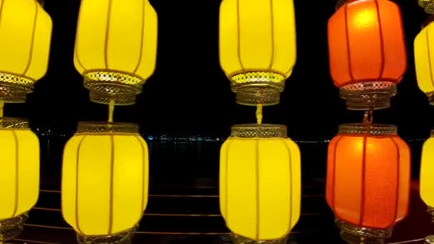 Hong Kong October 2023 Lantern Festival Tung Chung Promenade Hong — Stock Video