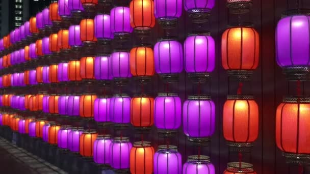 Hong Kong Octombrie 2023 Festivalul Lanternelor Tung Chung Promenade Din — Videoclip de stoc