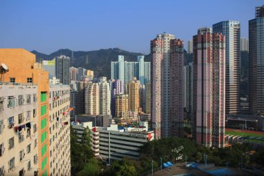 Kwai Shing bölgesi Hong Kong 'daki halk evi 17 Ocak 2015