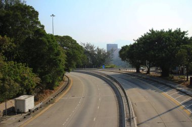 The Road scape, otoyol Hong Kong 17 Ocak 2015