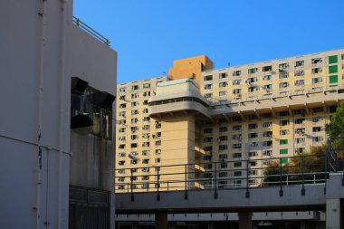 Kwai Shing bölgesi Hong Kong 'daki halk evi 17 Ocak 2015