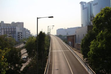 The Road scape, otoyol Hong Kong 17 Ocak 2015