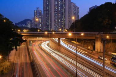 The Road scape of lam tin highway, hk 16 Kasım 2015