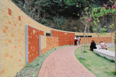 7 Şubat 2015 'te Hong Kong' da bir park meydanında yeşil alan