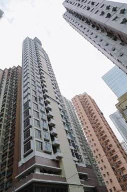 Sheung Wan 'ın 7 Şubat 2015' teki sokak manzarası.