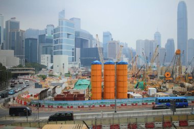 bir Central Wan Chai Bypass şantiyesi Jan 31 2015