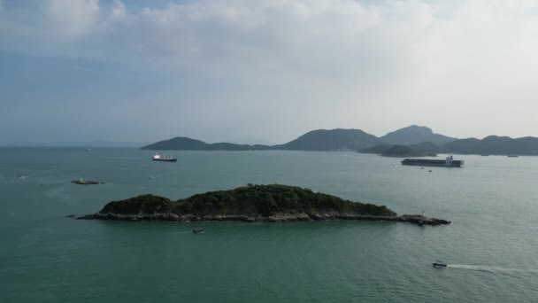 Hong Kong Octubre 2023 Magazine Island Explorando Gema Isla Hong — Vídeo de stock