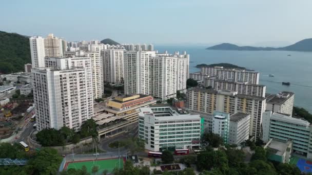 Гонконг Октября 2023 Года Общинная Усадьба Центре Поместья Гонконг — стоковое видео