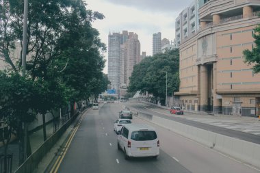 Aberdeen Praya Yolu, Sahne Liman Yolu Hong Kong 'da 14 Ekim 2023