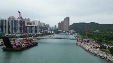 Tseung Kwan O Waterfront Park Footbridge, Hong Kong, 21 Ekim 2023