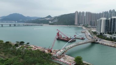 Tseung Kwan O Waterfront Park Footbridge, Hong Kong, 21 Ekim 2023