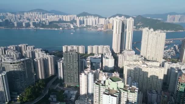 2023 Október Hongkong Kornhill Plaza Lakóépületek Területe Quarry Bay Nél — Stock videók