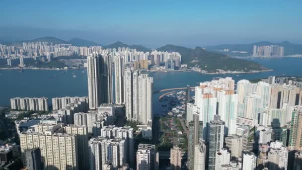 Sai Wan Piękno Wybrzeża Spokój Miasta Hongkongu Października 2023 — Wideo stockowe