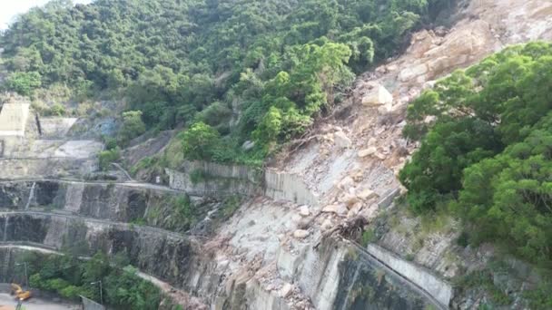 Shau Kei Wan Landslide 홍콩의 10월 2023 — 비디오