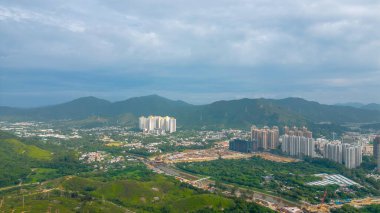 Fanling 'deki iskan binası, Hong Kong 22 Ekim 2023