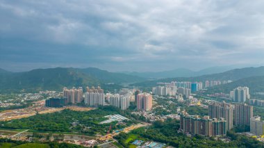 Fanling 'deki iskan binası, Hong Kong 22 Ekim 2023