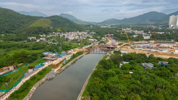 stock image Ng Tung River, A Serene Waterway Amidst Hong Kong Scenic Landscape Oct 22 2023