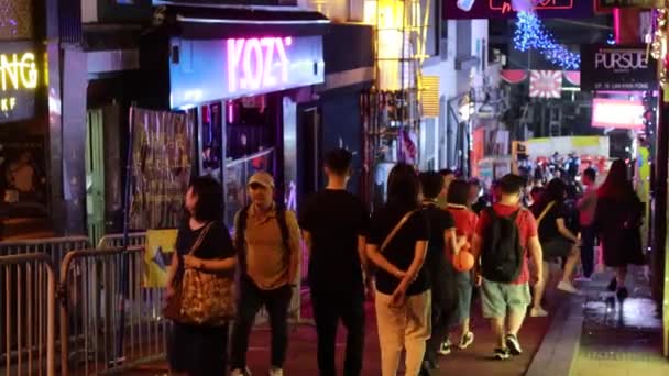 Halloween Lan Kwai Fong Hongkong Října 2023 — Stock video