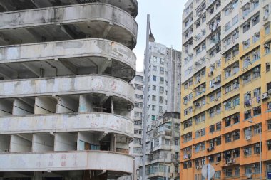 Sham Shui Po 'daki eski daire, hk 19 Şubat 2015