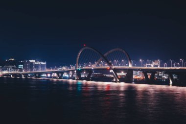 Hong Kong Körfezi 'ndeki kavşak bağlantısı. 5 Kasım 2023.