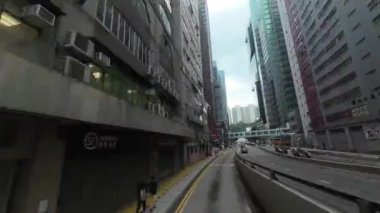 Hong Kong 'un güneybatı Hong Kong Adası' ndaki Aberdeen manzarası. İdari olarak Güney Bölgesi 'nin bir parçasıdır. Zaman aşımı