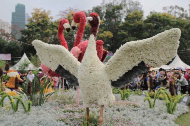 bir çiçek göster hong kong Victoria Parkı'nda