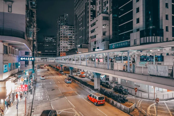 stock image a Pedestrian Bridge Over Mong Kok Road Nov 10 2023