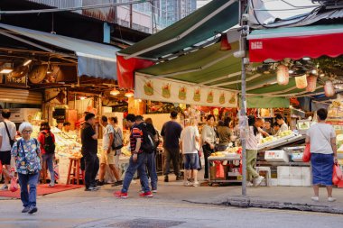 29 Ekim 2023 - Hong Kong: Yau Ma Tei Toptan Meyve Pazarı