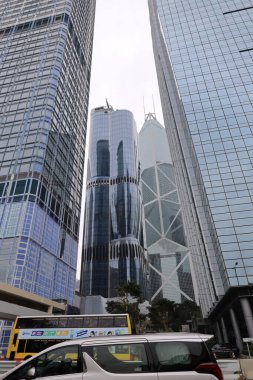 2 Aralık 2023 - Hong Kong: Merkezi Hong Kong 'daki ofis binaları