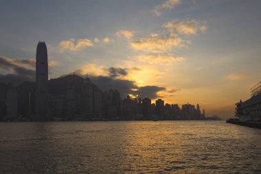 Hong Kong 08 Aralık 2023 Hong Kong Viktorya Limanı