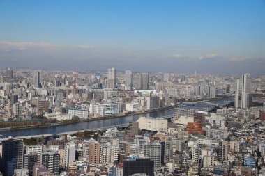 Oshiage ilçesi ve Solamachi binasının dış görünüşü 30 Kasım 2023